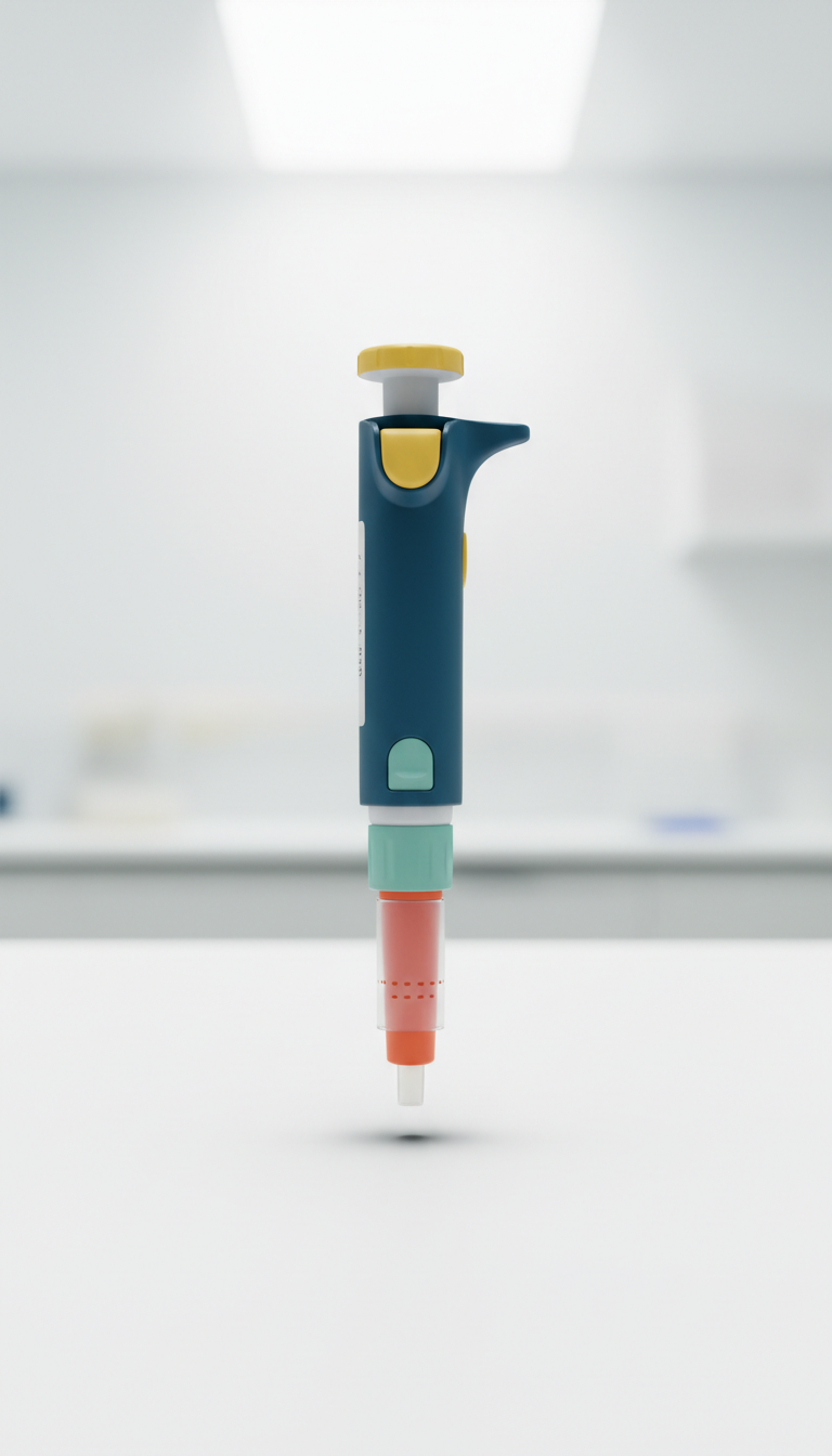Precision micropipette with ergonomic grip